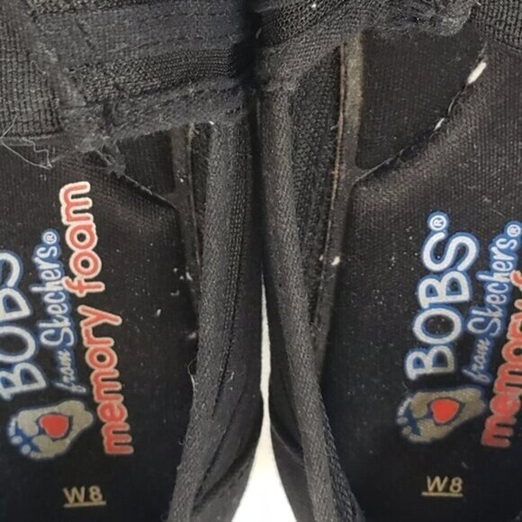 Bobs from Skechers Black Slip On Espadrille Platform Shoes Size 8 - Picture 14 of 15